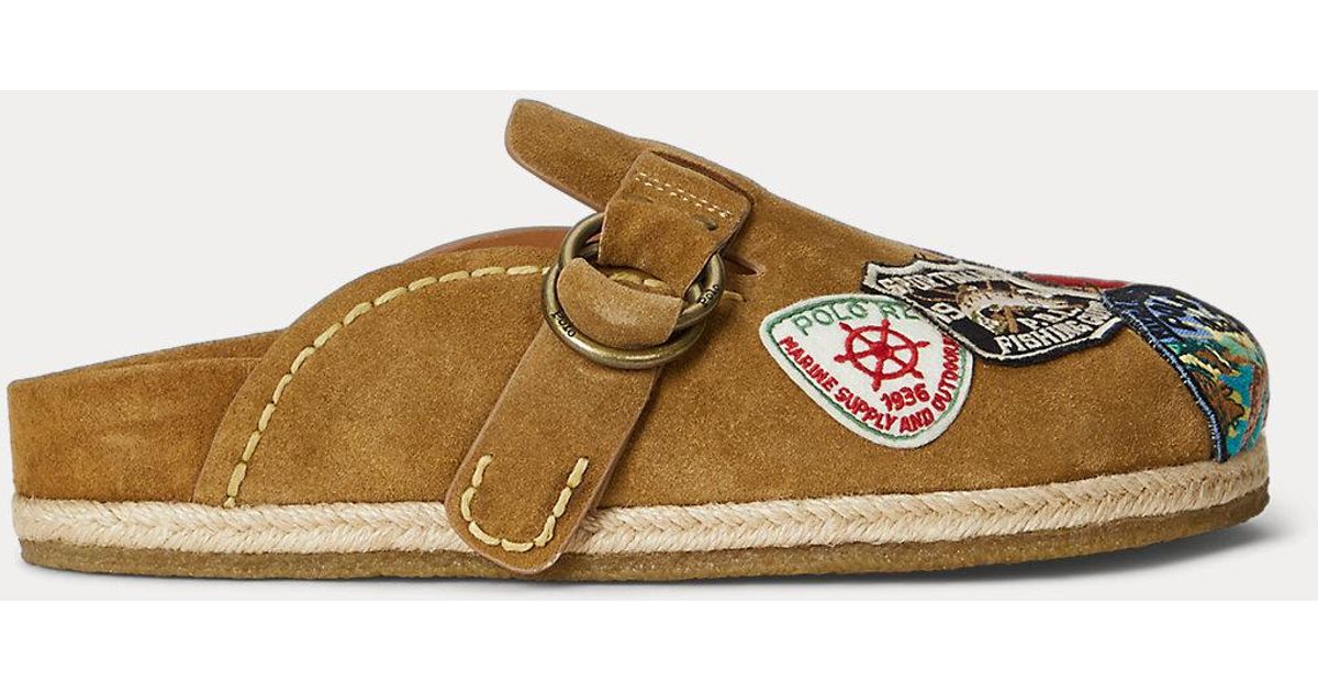 Polo Ralph Lauren Turbach Suede Leather Clog Beige/Brown Size 11 Polo Ralph Lauren Suede Turbach Clogs in Brown for Men | Lyst main image 4