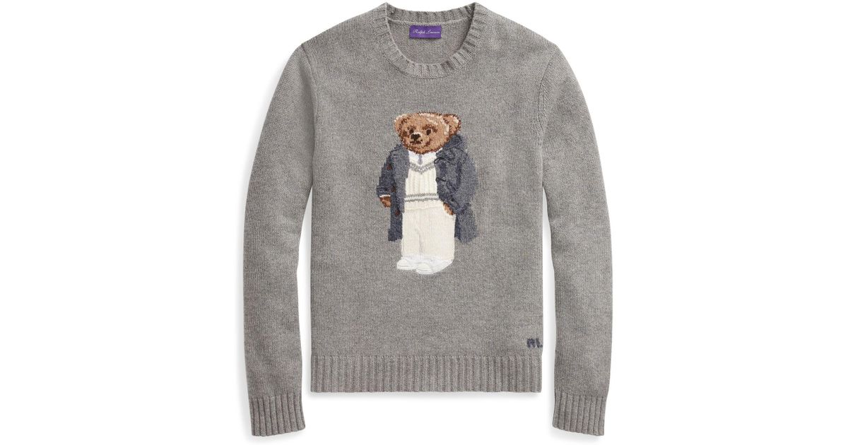 polo bear sweater grey