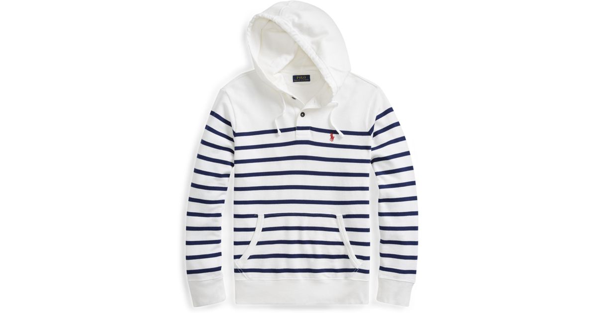 striped polo hoodie