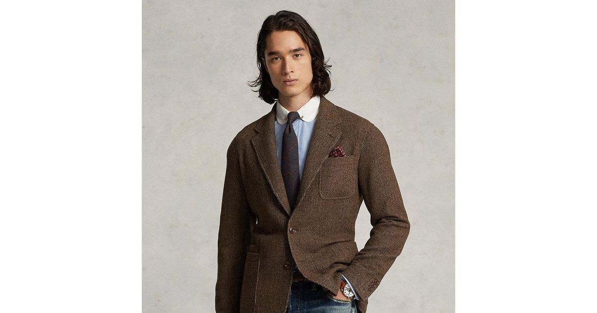 Ralph Lauren Polo Artisan Washed Tweed Suit Jacket in Brown for Men Lyst