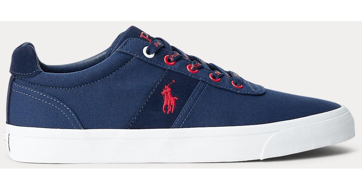 Polo Ralph Lauren Segeltuch Sneaker Hanford aus Segeltuch in Blau für  Herren - Sparen Sie 30% | Lyst AT