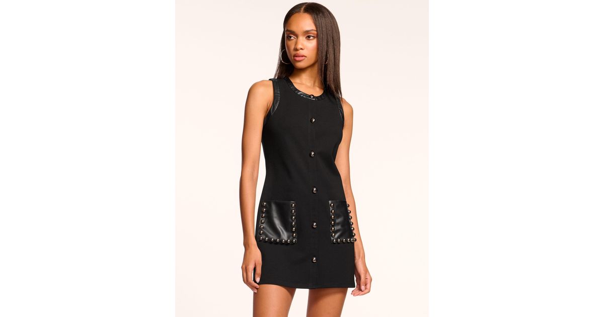 free people black long sleeve dress BLACK MIDI DRESS WTH GOLD STUDS – Le Obsession Boutique