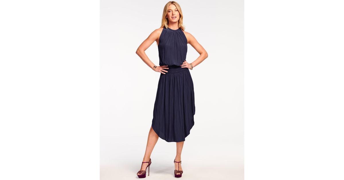 knee length dresses for ladies Audrey Dress in Hydrangea Walk in Blue M