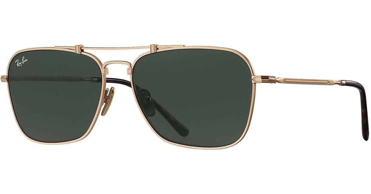 Ray-Ban Caravan Titanium Gold - Lyst