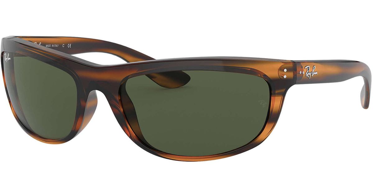 RayBan Balorama Striped Brown Lyst