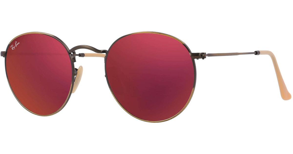 ray ban round flash