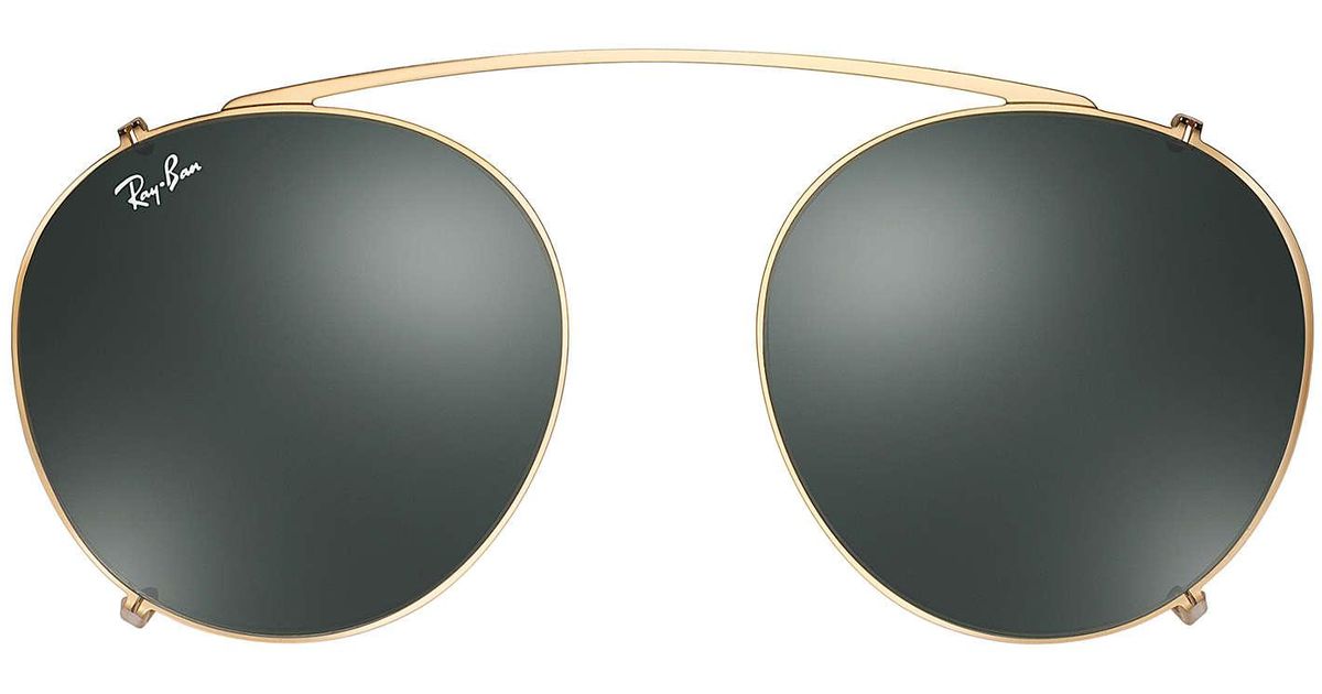 Ray-Ban Synthetic Round Fleck Clip-on for Men - Lyst