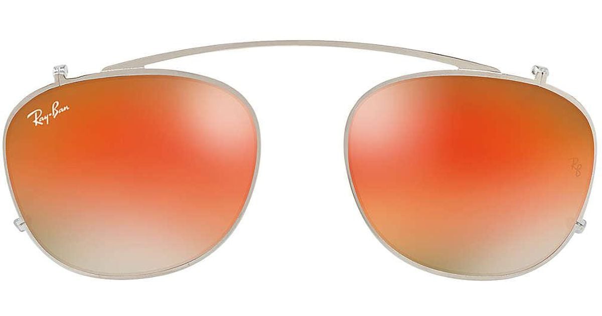 Ray-Ban Rb6317 Clip-on in Silver/Orange 