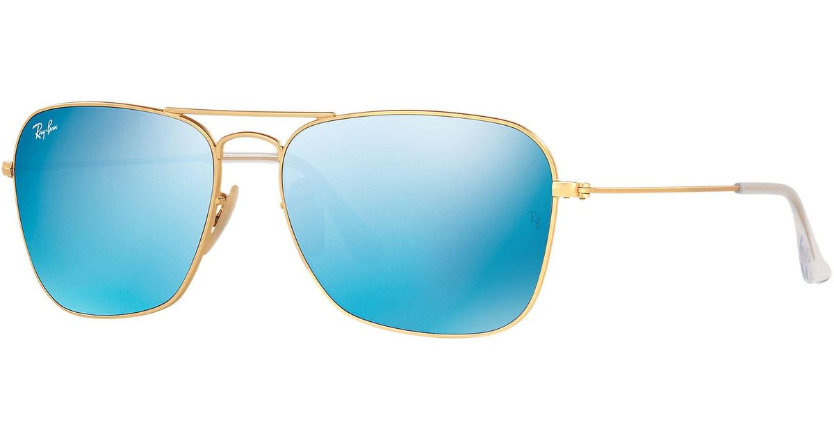 Ray-Ban Caravan in Gold/Blue (Blue) for 