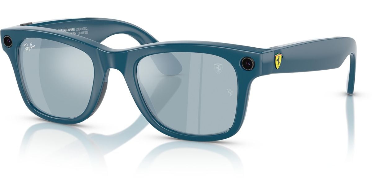 meta wayfarer scuderia ferrari miami ltd monture verres effet miroir Ray Ban en coloris Noir Lyst