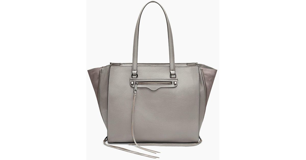 rebecca minkoff regan always on side zip leather tote