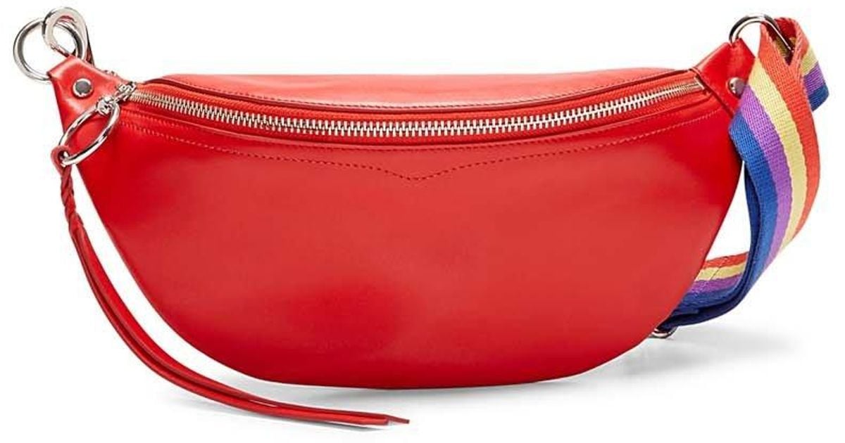 bree web strap leather belt bag