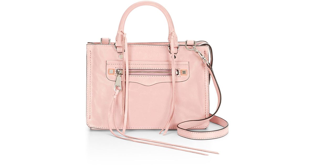 Lyst Rebecca Minkoff Micro Regan Satchel In Pink