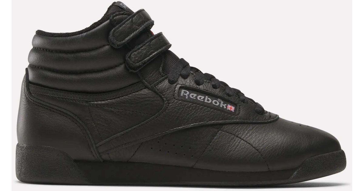 Trashed Reebok Freestyle Reebok Freestyle Hi Shoes in Blue | Lyst