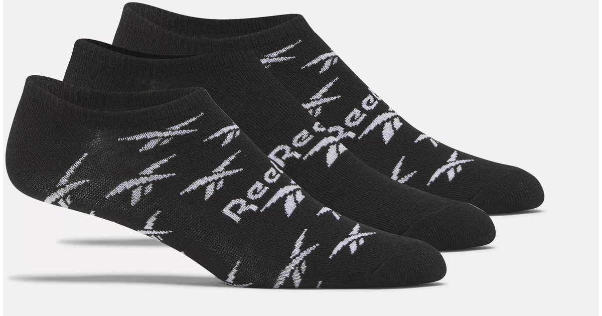Reebok Noshow Liner Socks 3 Pairs in Black Lyst