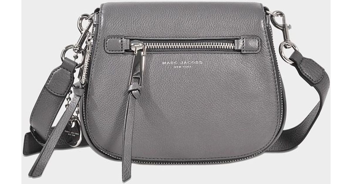 marc jacobs grey saddle bag