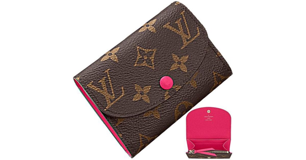 Louis Vuitton Leather Rosalie Coin Purse Monogram Pink Card Case [new] in Brown - Lyst