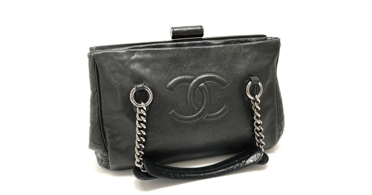 chanel leather tote bag