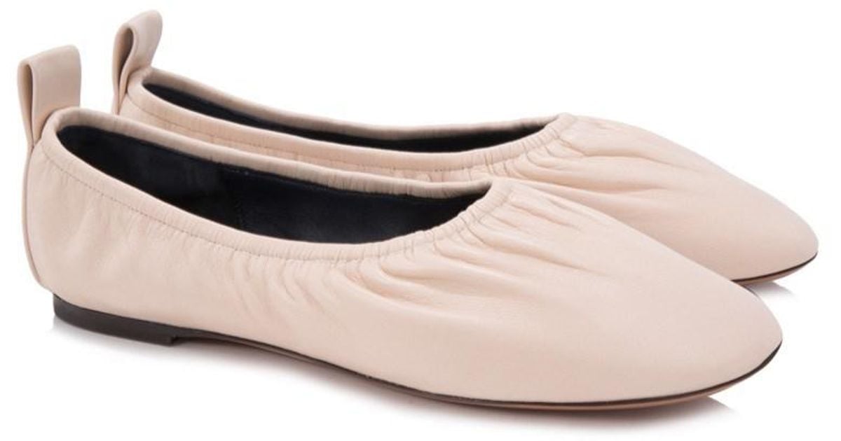 Celine Leather Céline Soft Ballerina Flats in Pink - Lyst