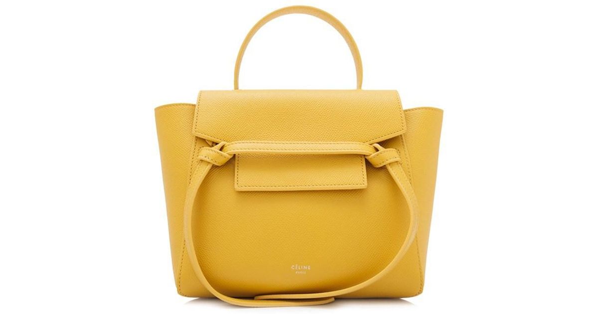 celine nano luggage yellow
