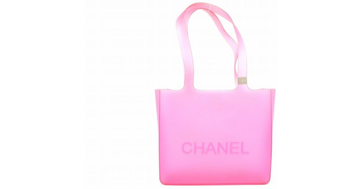 pink chanel tote bag