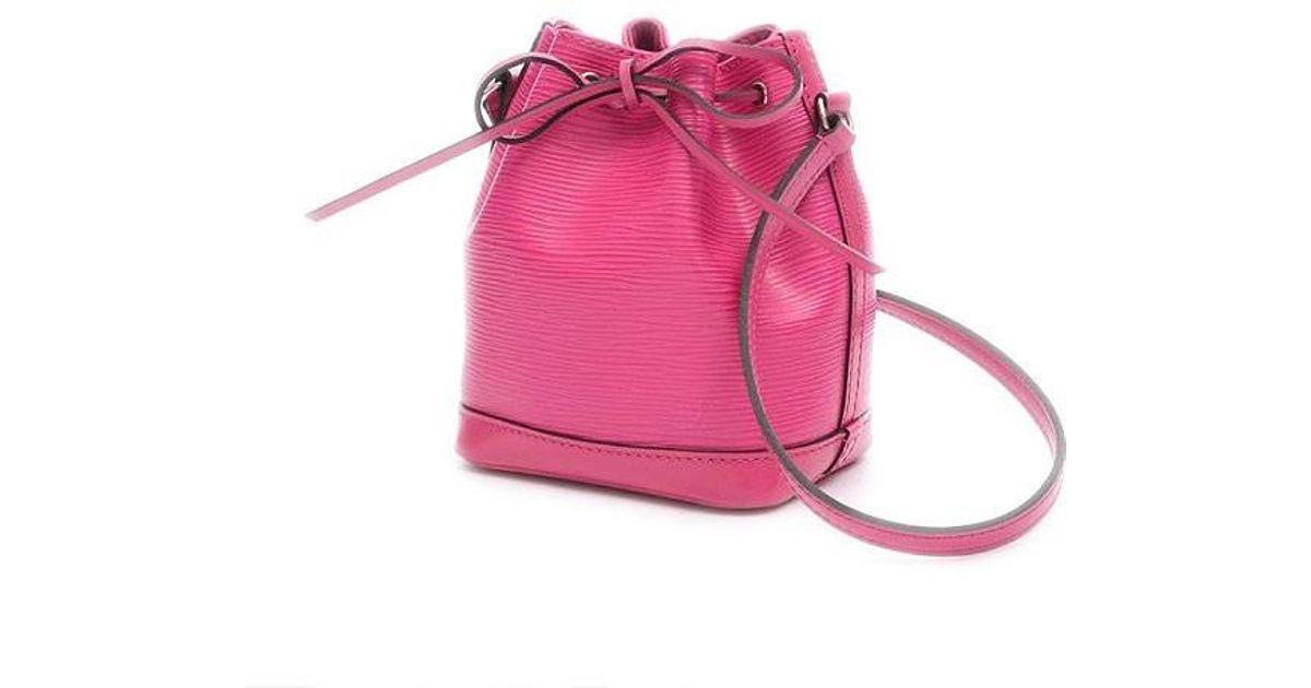 Louis Vuitton Leather Epi Nano Noe Drawstring Shoulder Mini Bag Hot Pink M42573 - Lyst