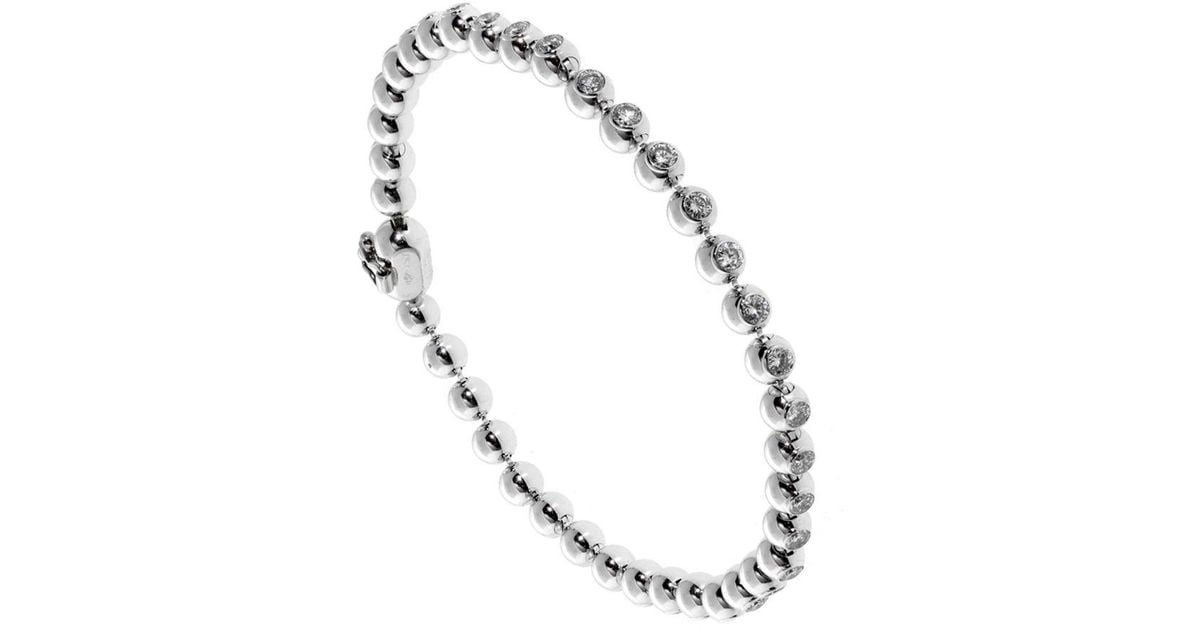 Cartier Diamond Gold Tennis Bracelet In White Lyst Cartier Diamond Gold Tennis Bracelet In