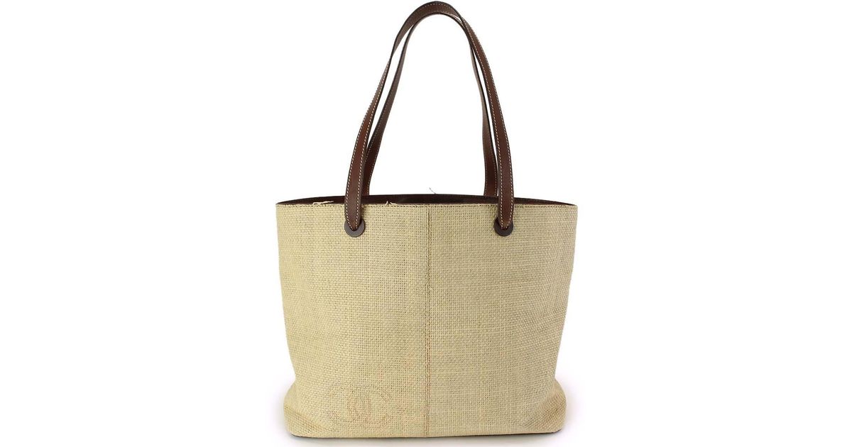 chanel straw tote