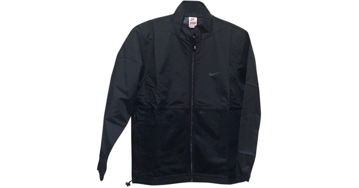 supreme nike trail running jacket black