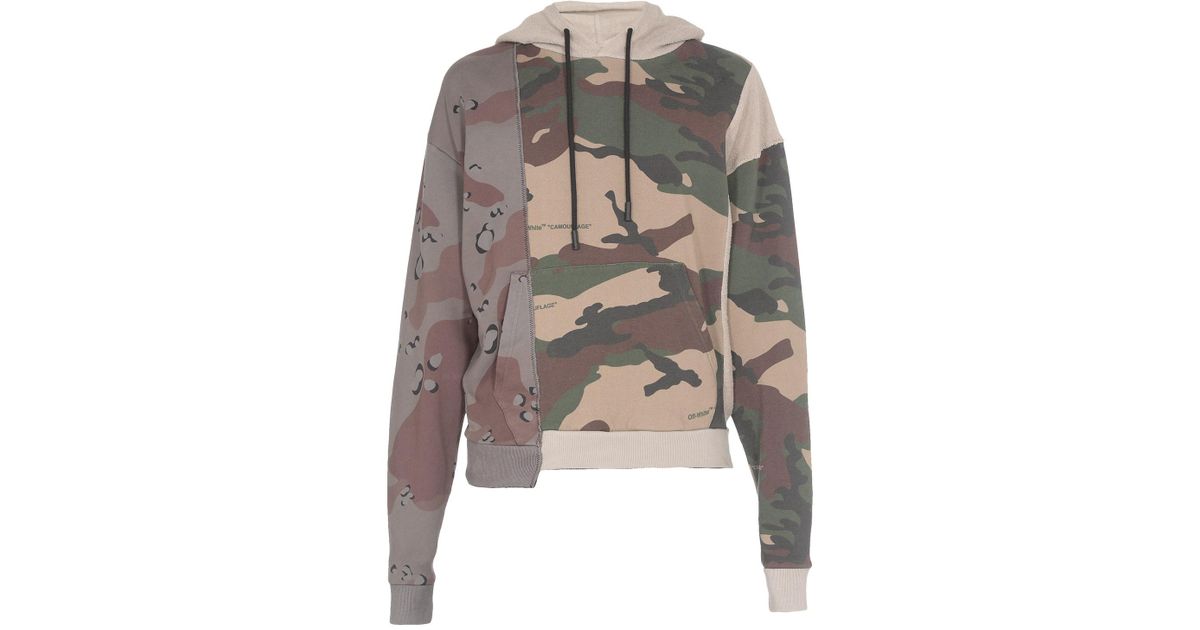 off white reconstructed hoodie