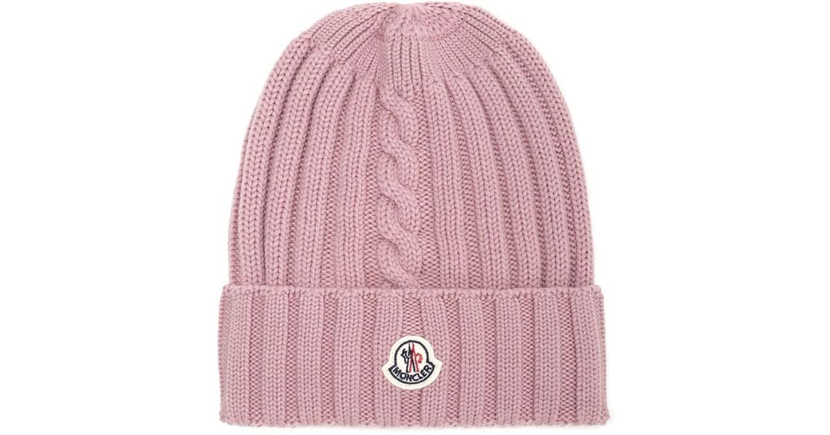 Moncler Hats Fw18 Pink Virgin Wool 