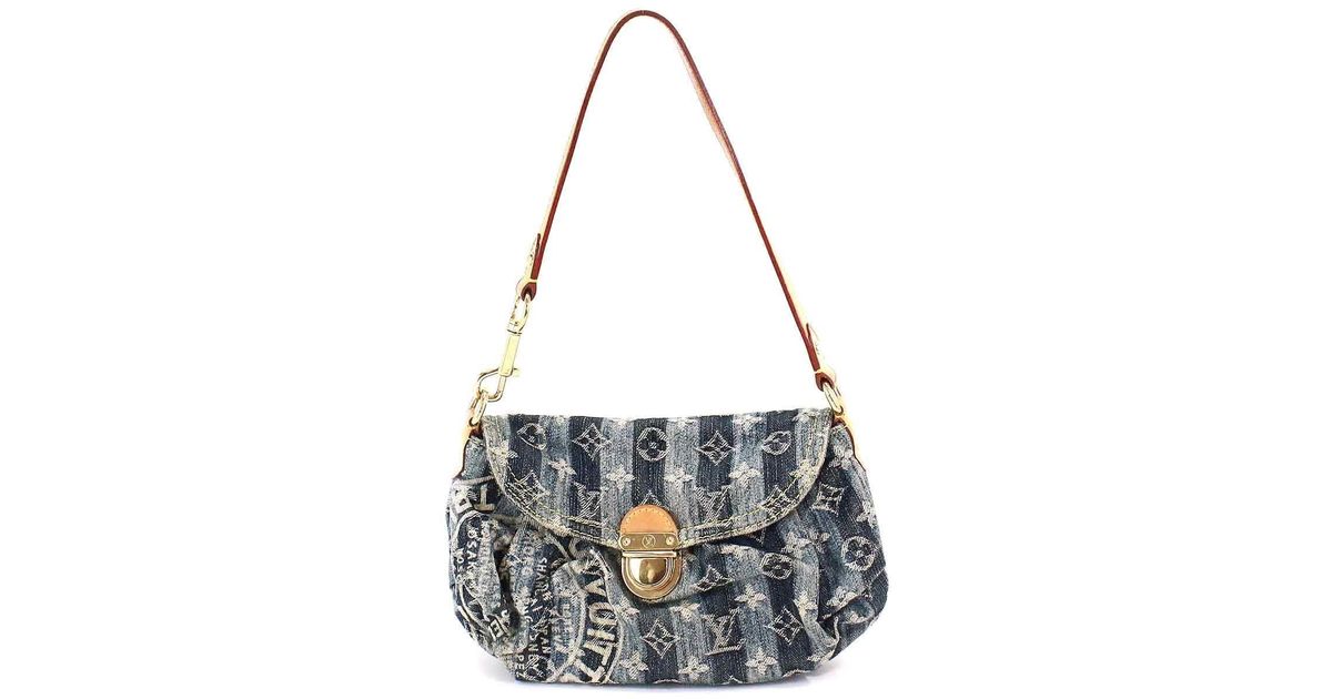 louis vuitton pleaty denim bag