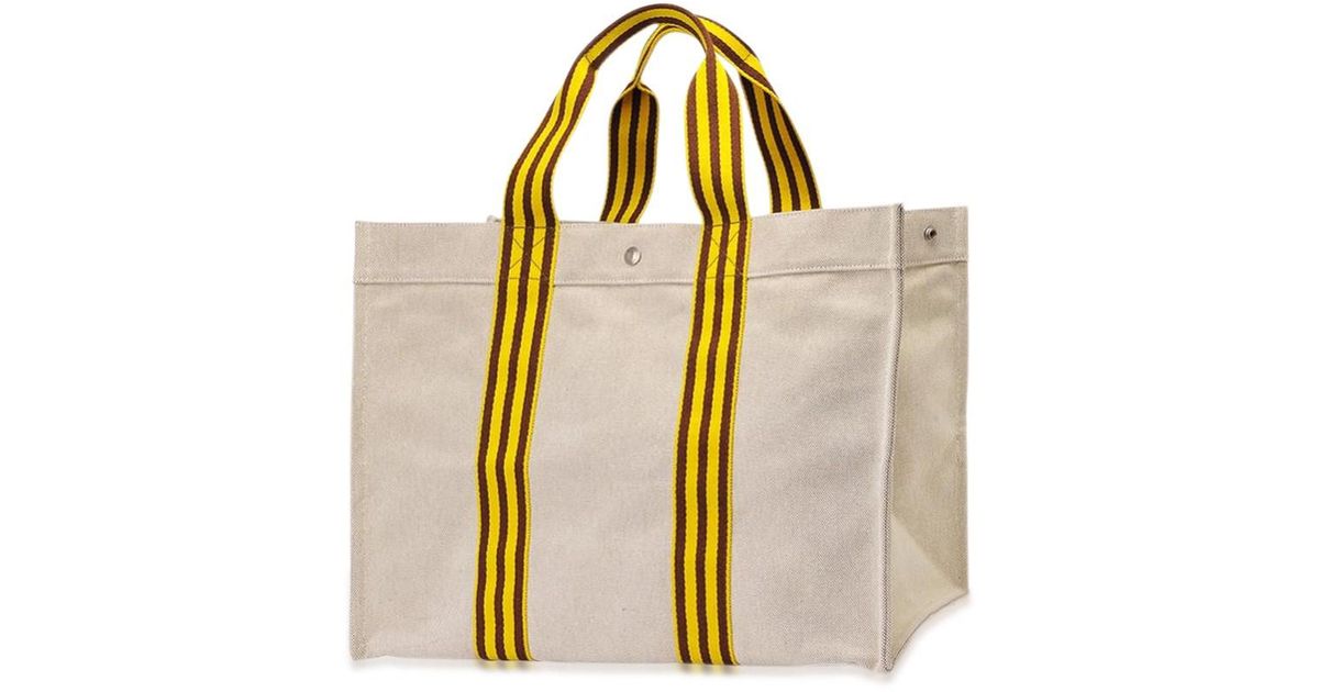 Hermès Natural Bora Gm Canvas Tote Bag