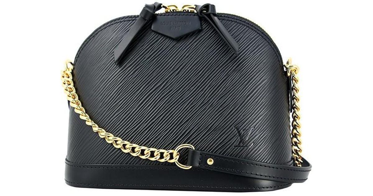Louis Vuitton Alma Mini Chain Epi Leather Black Gold Shoulder Bag [new] in Black - Lyst
