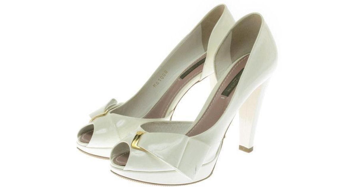 louis vuitton heels white