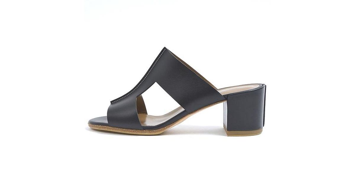 hermes block heel sandals