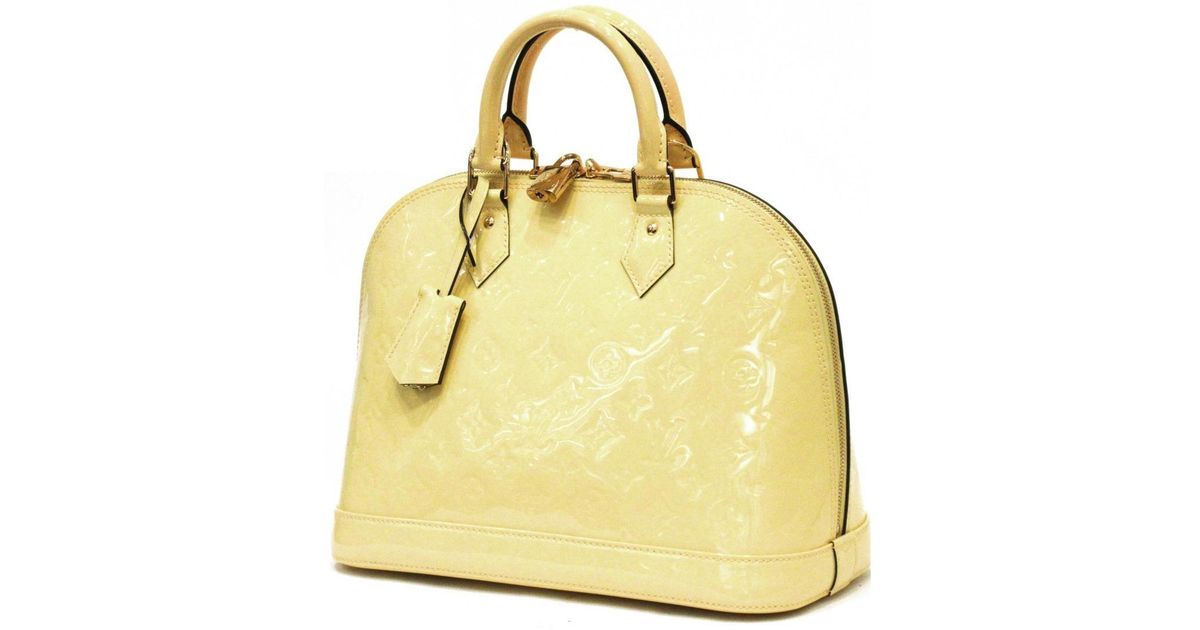 louis vuitton yellow alma bag