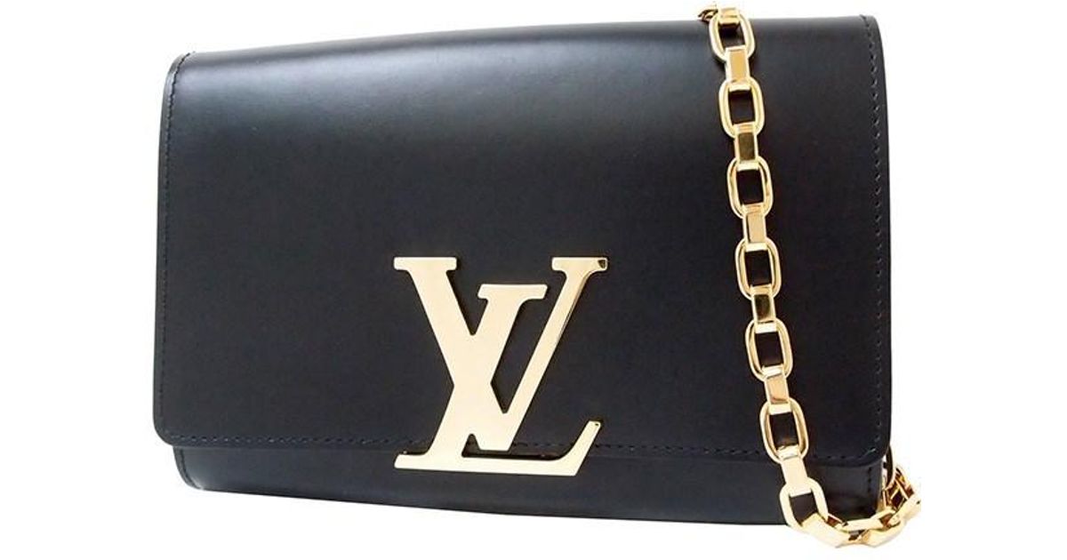 Louis Vuitton Louise Gm Calf-leather Black Clutch Bag Shoulder Bag [used] - Lyst