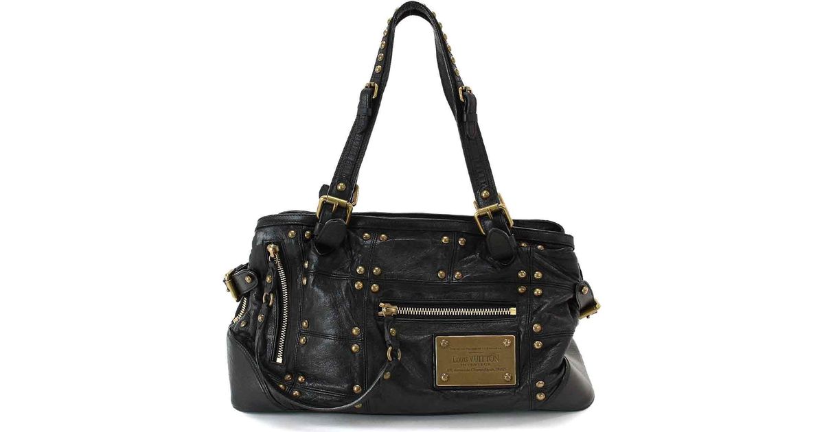 Louis Vuitton Leather Sac Riveting Bag in Black - Lyst