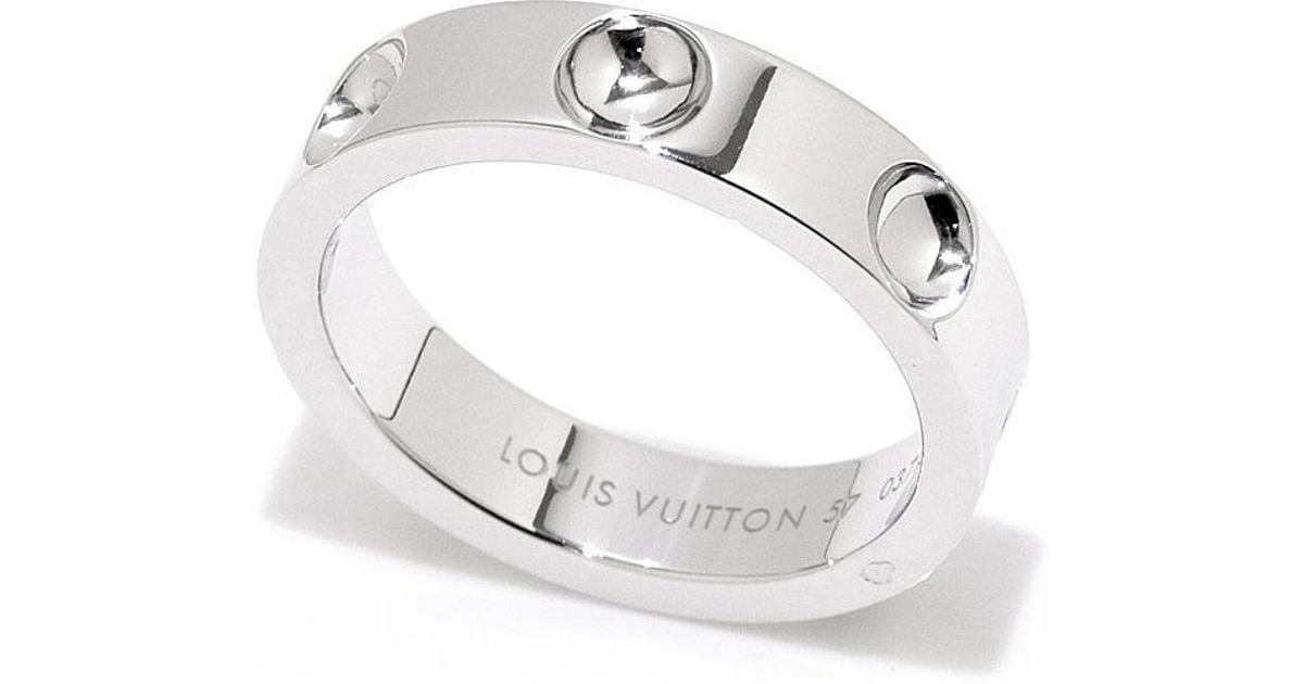 Lyst - Louis Vuitton Empreinte Ring 18k 750 Wg White Gold Size57 K18 90028596.. in Metallic