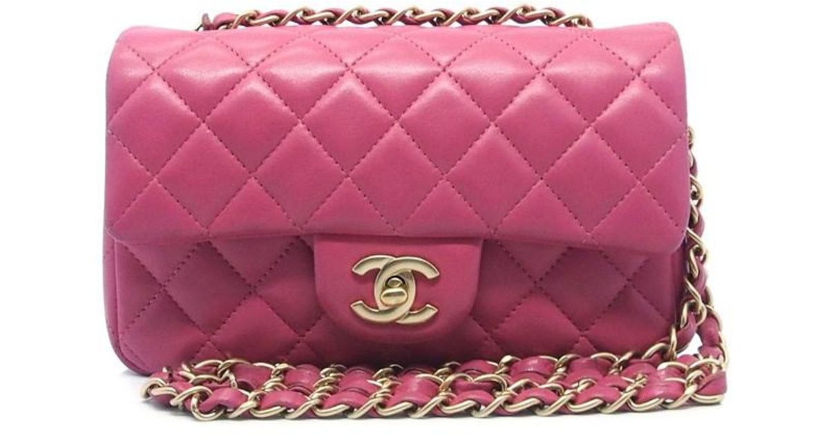Chanel Authentic Hot Pink Quilted Lambskin Cc Chain Mini Shoulder Bag 18006259ck Chanel Authentic Hot Pink Quilted Lambskin Cc Chain Mini Shoulder Bag 18006259ck