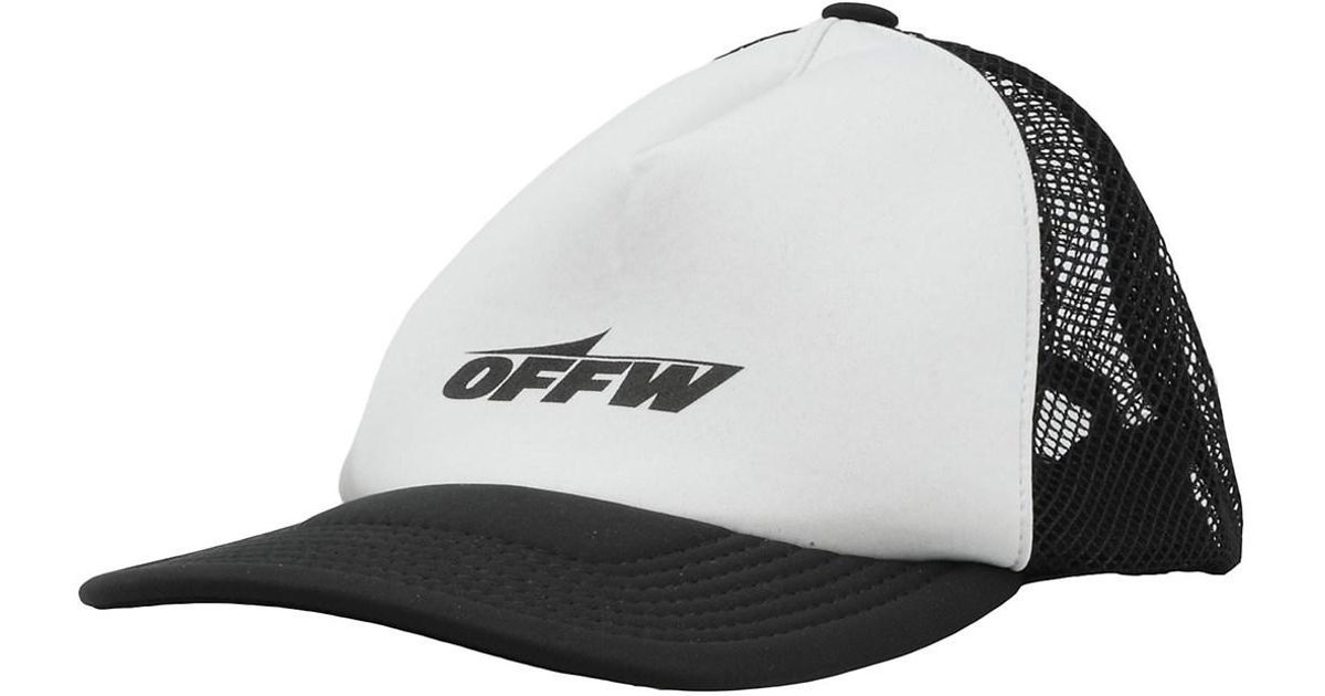 off white trucker hat