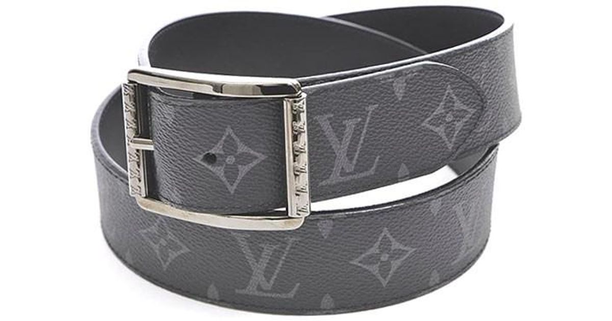 Louis Vuitton Canvas Monogram Eclipse Saint-cul Riverso Belt 90/36 M9044 in  Black for Men - Lyst