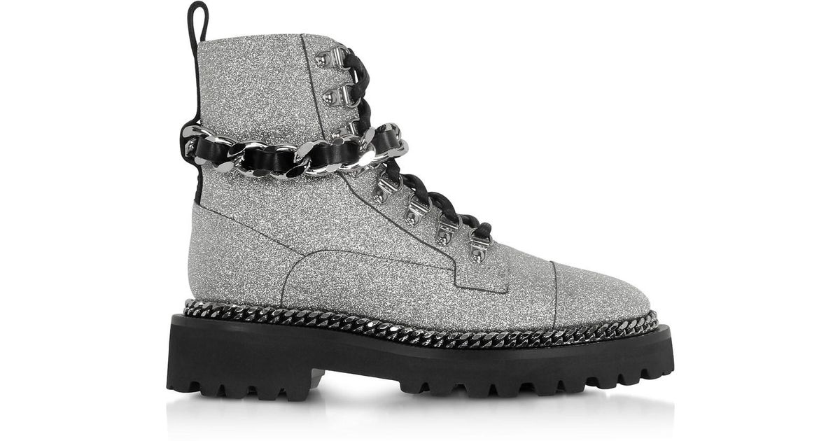 balmain combat army chain boot