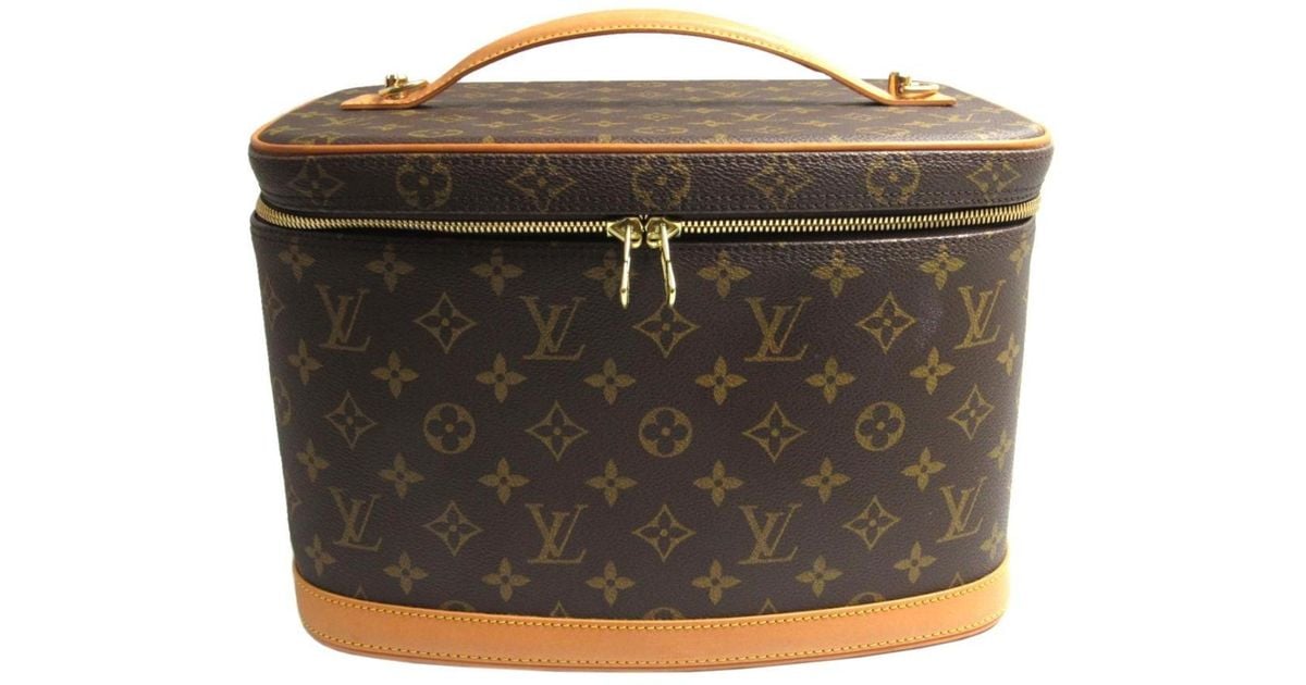 Louis Vuitton Nice Vanity Bag Makeup Case M47280 Monogram Brown - Lyst