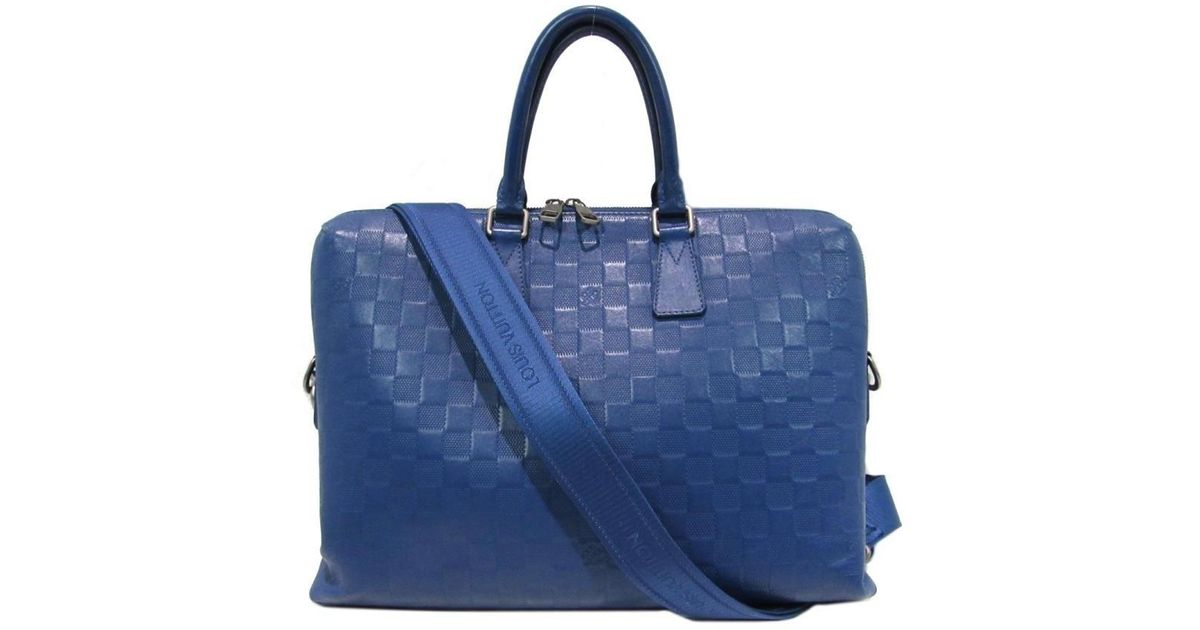 louis vuitton blue checkered bag