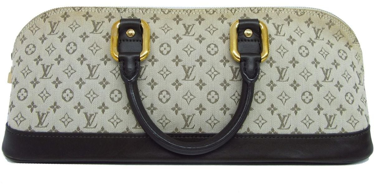 Louis Vuitton Monogram Mini Alma Long Hand Bag Khaki M92206 in Green - Lyst