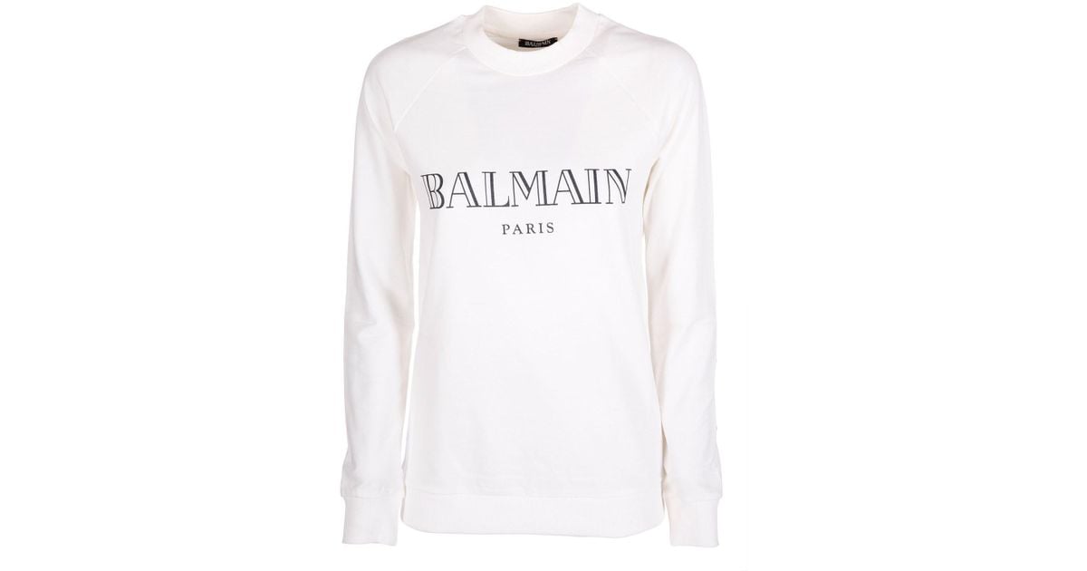 balmain sweatshirt white