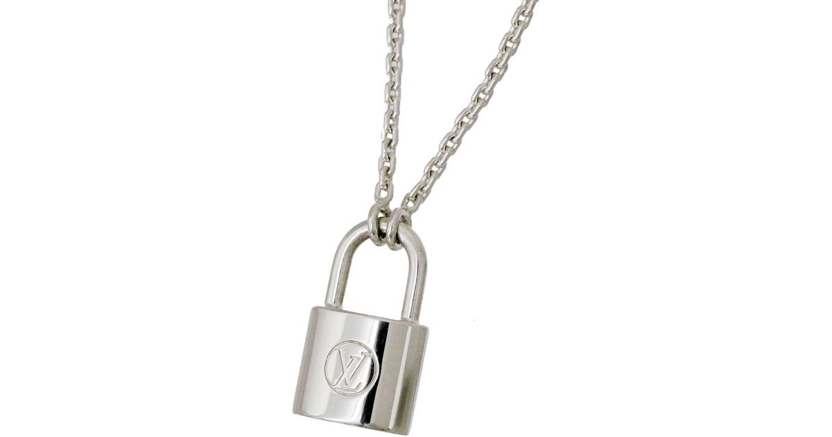 Louis Vuitton Pendentif Lockit Necklace Sv Silver 925 90023027.. in  Metallic - Lyst