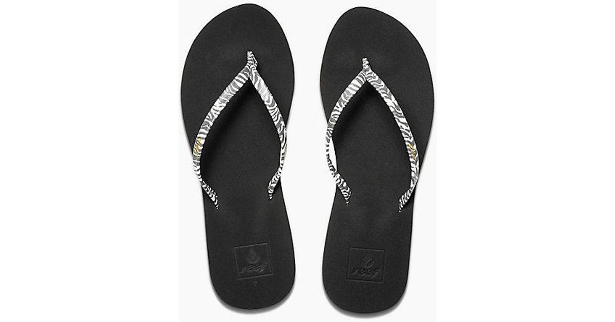reef zebra flip flops
